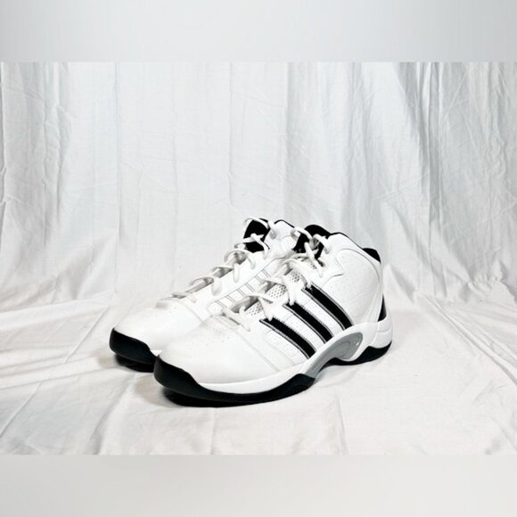 Adidas Tip Off White Leather High Top Basketball Shoes~14~ - Picture 1 of 7